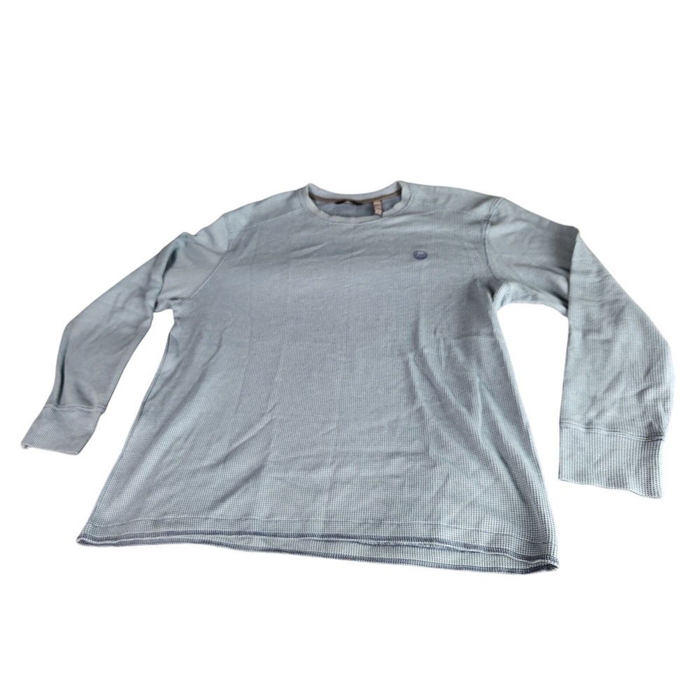 Wrangler Mens Size XL Blue Gingham Long Sleeve Thermal Shirt Western Cowboy‎ Tee